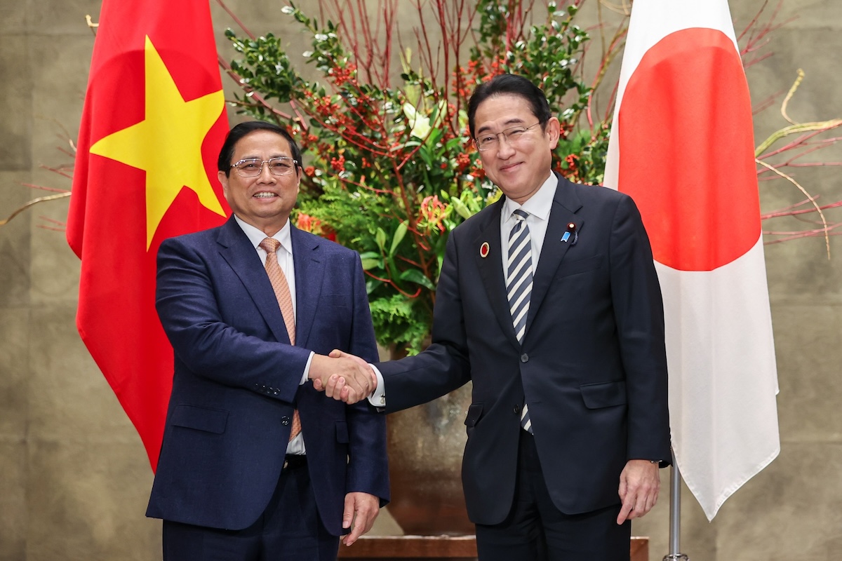 Thủ tướng Phạm Minh Chính hội đàm cùng Thủ tướng Nhật Bản Kishida Fumio, ngày 16/12, tại Tokyo, Nhật Bản. Ảnh: Nhật Bắc