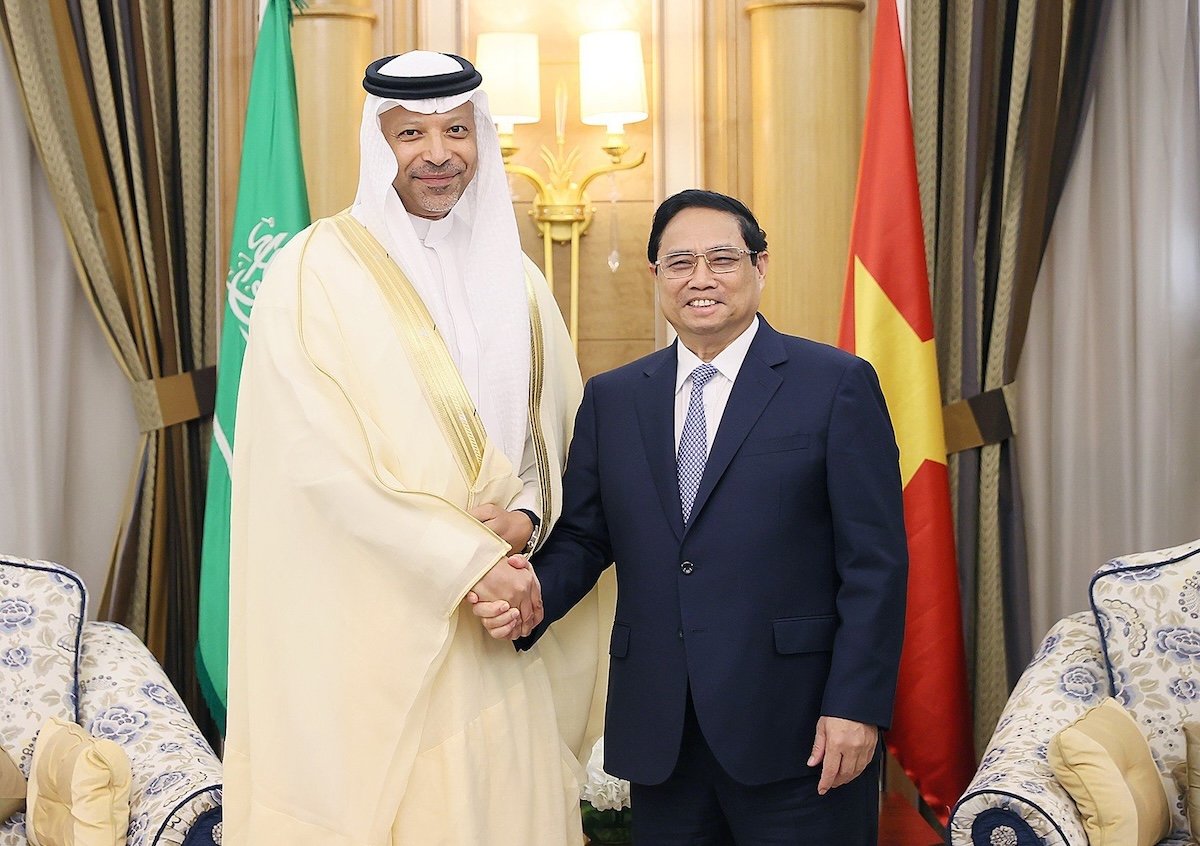 Thủ tướng Phạm Minh Chính tiếp ông Yasser M.Mufti, Phó chủ tịch Tập đoàn Aramco, ngày 19/10. Ảnh: Dương Giang