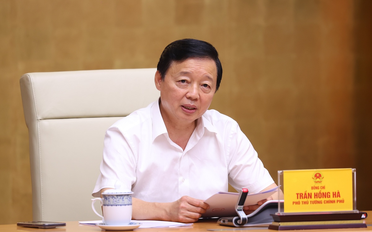 Phó thủ tướng Trần Hồng Hà phát biểu tại cuộc họp chiều 9/7. Ảnh: VGP
