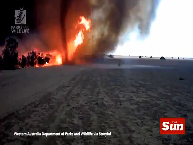 Vòi rồng lửa cao hơn 900 mét xuất hiện ở Australia