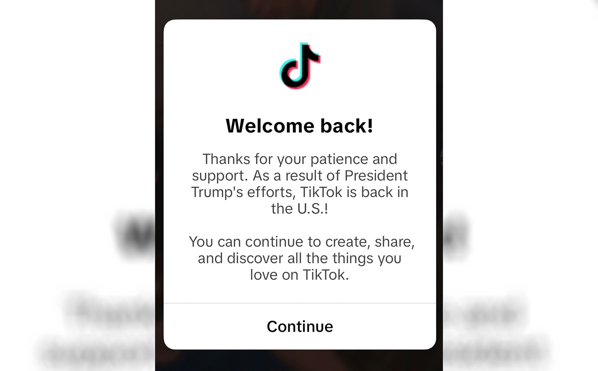 TikTok hoạt động trở lại tại Mỹ sau chưa đầy 1 ngày đóng cửa- Ảnh 1. TikTok hoạt động trở lại tại Mỹ sau chưa đầy 1 ngày đóng cửa- Ảnh 1.