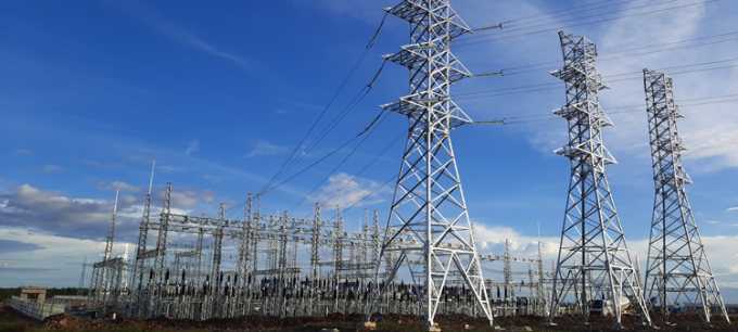 Trạm biến áp 500kV tại dự án.