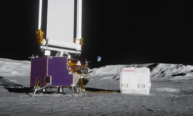 Mô phỏng hệ thống cung cấp điện mặt trời tích hợp pin nhiên liệu tái tạo của Honda. Ảnh: Honda