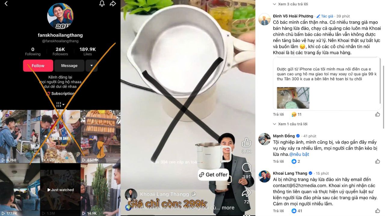 Youtuber Khoai Lang Thang đau đầu vì bị sử dụng hình ảnh đi lừa đảo- Ảnh 1. Youtuber Khoai Lang Thang đau đầu vì bị sử dụng hình ảnh đi lừa đảo- Ảnh 1.