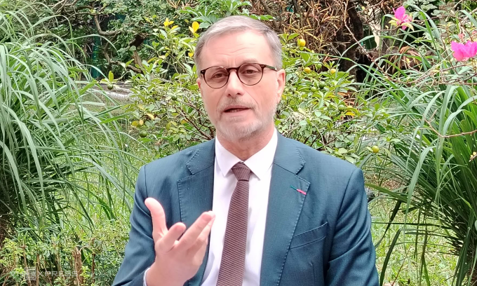 Ông Olivier Brochet, Đại sứ Pháp tại Việt Nam, ngày 11/12. Ảnh: Thủy Trương
