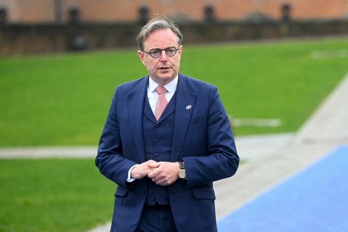 Thủ tướng Bỉ Bart De Wever tham gia một cuộc họp kín của lãnh đạo châu Âu tại Bỉ ngày 12/2. Ảnh: AFP