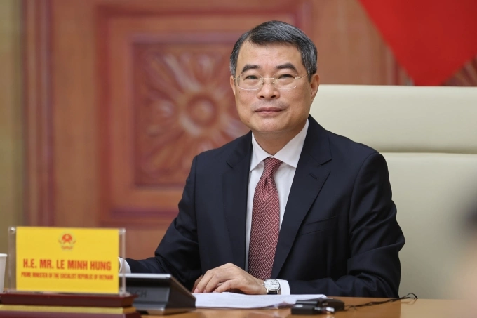 Thủ tướng Lê Minh Hưng trong buổi làm việc với đoàn doanh nghiệp Mỹ, chiều 16/4. Ảnh: VGP